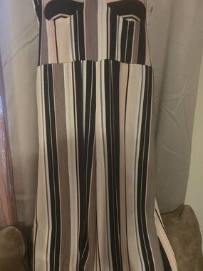 Xhilaration Striped Wide-Leg Jumpsuit in Black and Blush